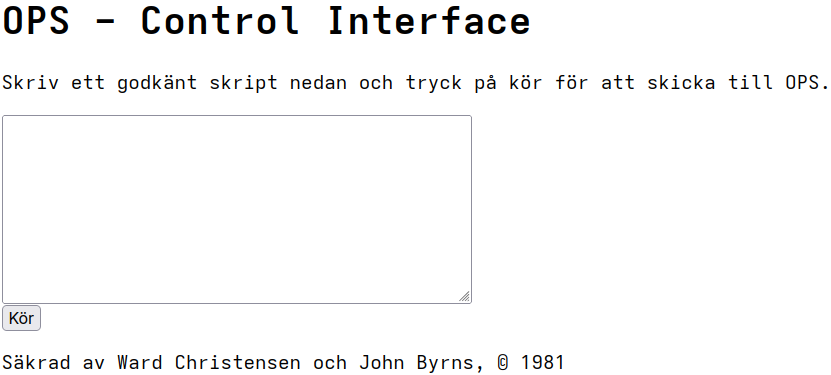 OPS command submission form